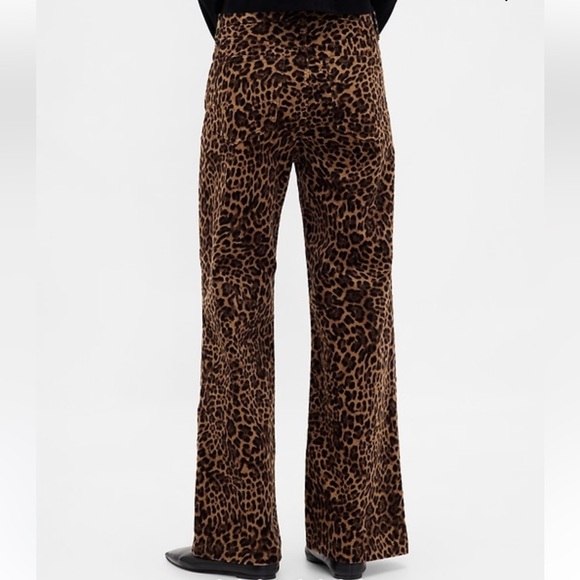 GAP Brown Leopard Print Wide Leg Pants - Picture 2 of 8